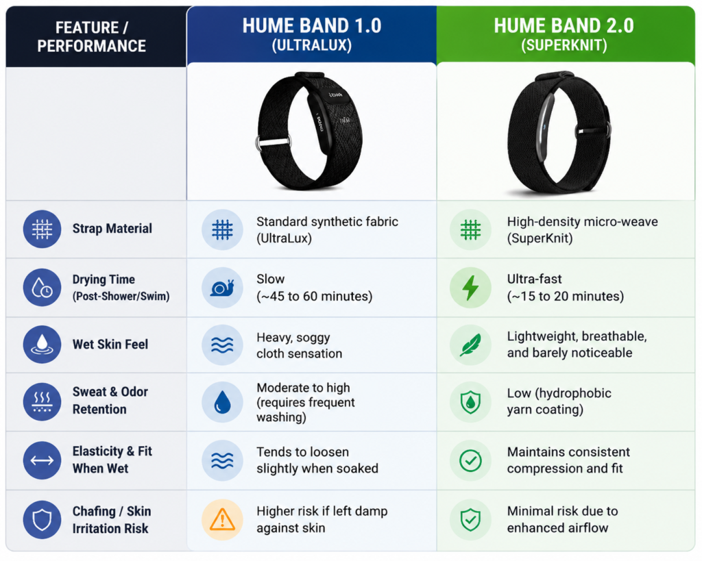 Hume Band 2.0 SuperKnit vs UltraLux
